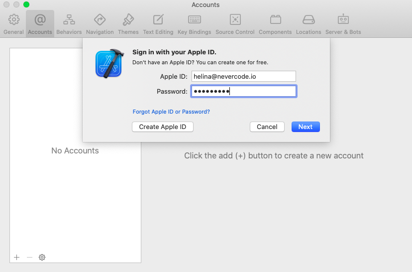 Sign in with your Apple ID